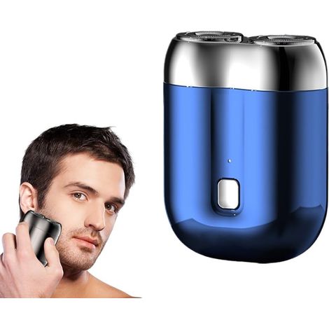 Rasoir Électrique Hommes Double Tête Mini Rechargeable USB Lavable (1/5)