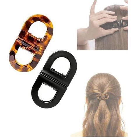 Lot de 2 pinces à cheveux magnétiques, pinces à cheveux magnétiques pour femmes, conception 2 en 1 sans couture pour un coiffage quotidien facile, ne laisse aucun cheveu derrière.