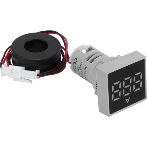Compteur numérique AC 220V AD16-22FSA, indicateur lumineux de signal, ampèremètre à panneau mat blanc. (1/5)
