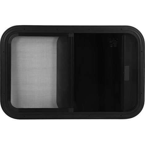 Fenêtre coulissante en aluminium arrondi 25,59x16,54 pouces, étanche, résistante UV, avec moustiquaire (1/5)