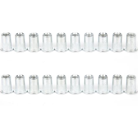Satz mit 20 Gewindeeinsätzen aus Aluminiumlegierung, robuste M6 x 10 Befestigungswerkzeuge für die Montage