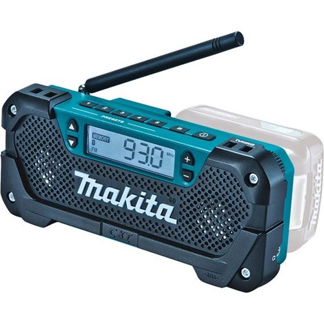 Makita MR052 10.8V CXT Job Site AM / FM Battery Cordless Radio Blue Bare Unit (1/5)