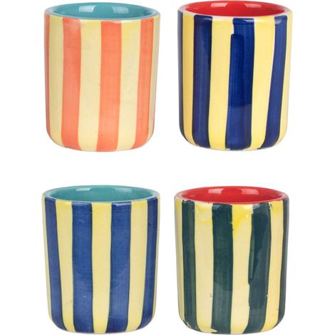 Bicchieri moderni in ceramica per bevande calde e fredde, set da 2, design elegante e resistente, ideali per la casa