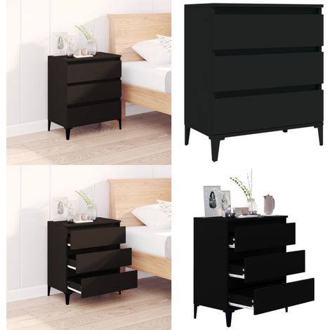 Credenza Nero 60x35x70 cm in Legno Multistrato - Credenza nero - Credenza multistrato