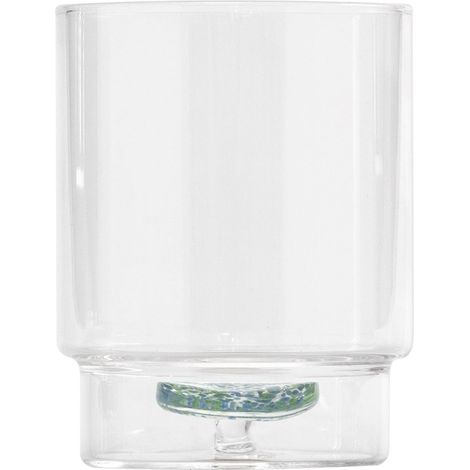 Teca Terrazzo Set 6 Tumbler En Verre Borosilicate Double Paroi Bleu-Vert Design Artisanal Avec Décorations Abstraites Internes Intégrées (1/3)