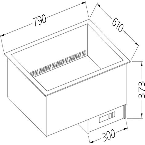 Elément bain-marie 2 GN 1/1 à sec ventilé - Diamond