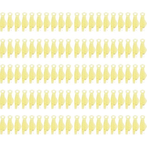 100 PCS Fish Needle Threaders Large Yellow Mini Small Fish Sewing Machine Automatic Needle Threader (1/5)