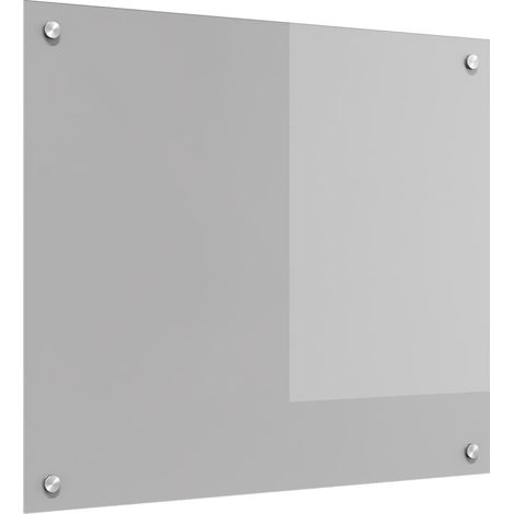 Salpicadero de cocina moderno de 70 x 60 cm duradero resistente al calor diseño elegante en vidrio templado gris claro 020058440 (1/5)