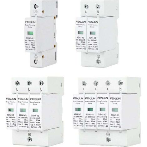 Parafoudre Basse Tension 220 V – Disjoncteur de Sur tension 2P, 80 kA, Protection Électrique pour Installation Domestique et Industrielle (1/4)