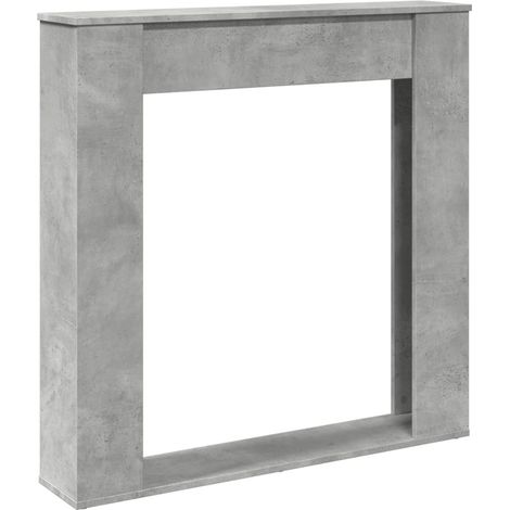 Cadre de cheminée gris béton 100x20x100 cm bois d'ingénierie