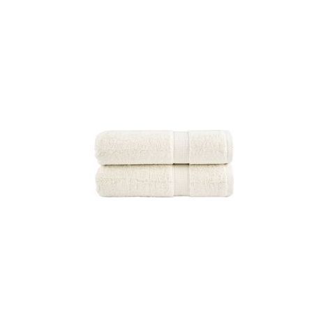 Hochwertige Servietten, 2er-Set, cremeweiß, 50 x 100 cm, 600 g/m² - Crezuo