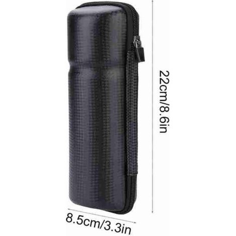 Sacoche outil vélo noir carbone coque rigide EVA, légère & étanche, portable pour réparation ou gourde, cadeau cycliste (1/4)