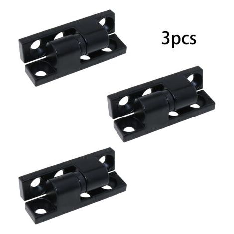 Set mit 3 robusten, schwarzen Metall-Türscharnieren mit abnehmbarem Faltmechanismus, modernes Design für Türen, Fenster und Schränke