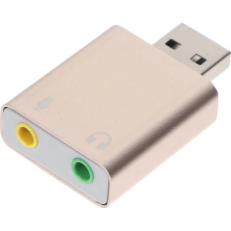 Adaptateur stéréo USB pour interface audio, prise jack 3,5 mm, pour ordinateur portable (1/5)