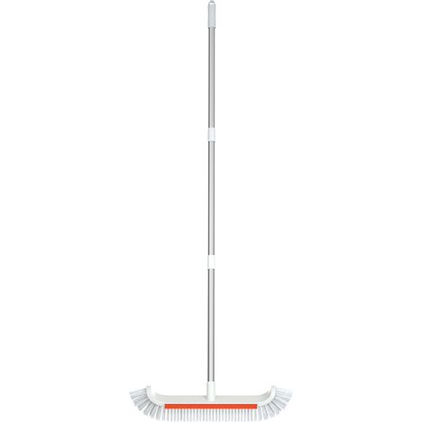 1 Brosse de sol,poils rigides,raclette en caoutchouc,manche télescopique 130 cm,piscine et tapis (1/5)