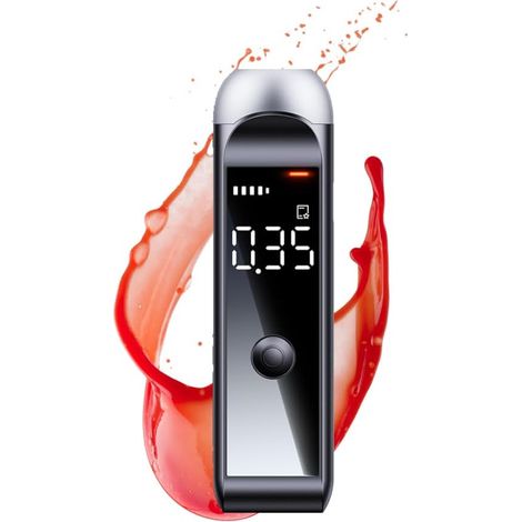 2-stelliger Alkoholtester, digitaler, kontaktloser High-Speed-Tester mit intelligentem Chip, USB-C-Anschluss, professionell für Auto, persönlich und in der Familie