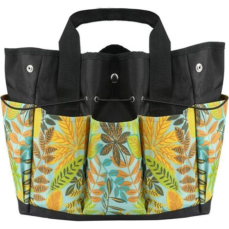 Sac fourre-tout pour outils de jardin, sac de rangement pour outils de jardinage avec 8 poches, sac de rangement pour outils de jardin robuste (outils non inclus) (1/5)