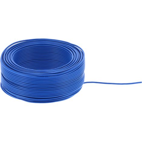Câble électrique souple BVR-1x2.5 à 19 conducteurs en cuivre rouge isolé, 450 V CA, 100 m / 328,1 pi, bleu (1/5)