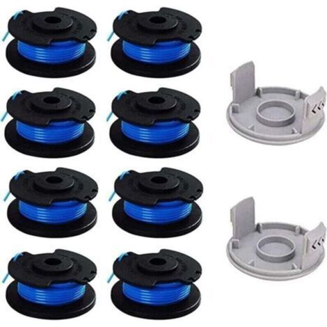 10 Paquets Bobine de Rechange pour Coupe-bordure pouce pour Ryobi , Compatible Avec Ryobi One + AC14RL3A, Coupe-fil Sans Fil , 8 Bobines + 2 Capuchons de Coupe (1/3)