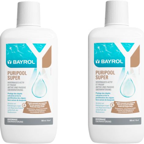 SPARSET 2 x Bayrol Puripool Super 1 Liter Wintermittel Pool Überwinterung