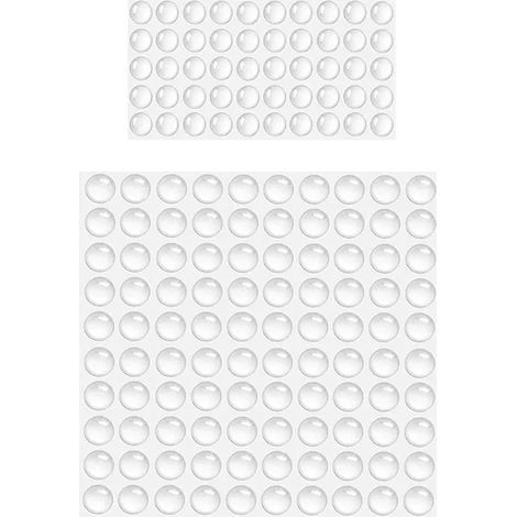 Tampon Porte Transparent en Caoutchouc, 150 Pièces Arret de Porte, Amortisseur Porte Placard, Butee de Porte Adhesive Murale pour Panneaux de Verre (1/5)