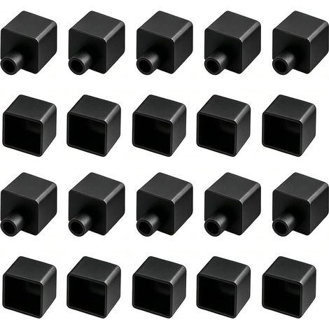 Lot de 10 paires bouchons étanches adaptés profil silicone LED 12x12mm, embouts de fermeture pour gaine lumineuse (1/3)