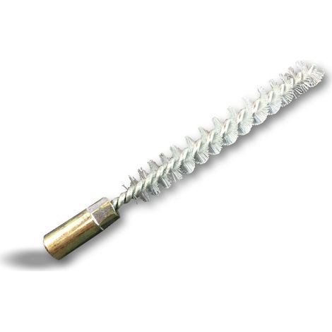 Ecouvillon NYLON Condenseur  Lot de 10  Ø 10 mm  Raccord laiton taraudé M6 femelle  Torsade en acier galvanisé  Brosse nettoyage paroi tube alésage  Kibros 4TCN10x10