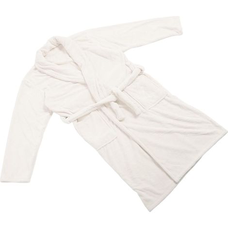 Samtbademantel, langer Plüschbademantel mit Gürtel, Paarbademantel für Damen und Herren, weiche und bequeme Loungewear, 822 g Korallensamt für die Nacht (1/5)