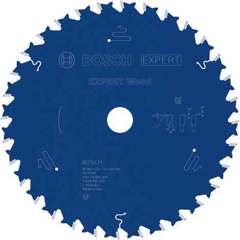Bosch PRO Circular EXPERT Wood Circular Saw Blade 185 x 20 mm T32 2608902233 (1/4)