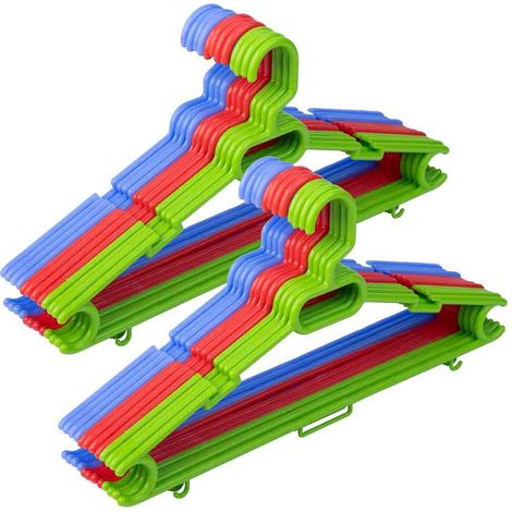 Percha mega de plastico multi color pack de 24 uds 42,20x0,73x21h cm (1/5)