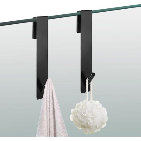 Crochets de salle de bain, crochets de douche, crochets pour parois de douche en mousse, crochets porte-serviettes en acier inoxydable, crochets pour peignoirs - (1/5)