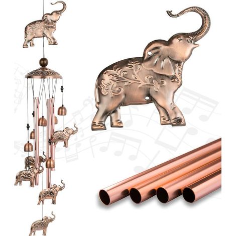 Elephant Carillons éOliens, éLéPhant Decoration, DéCoration De Carillons éOliens, Souvenir Vintage Carillon De Vent Pour Maman Et Femme (1/5)