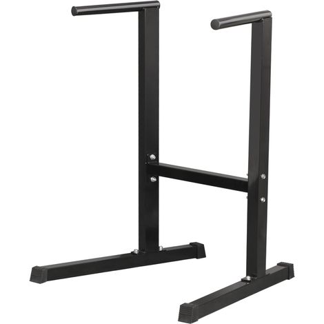Yaheetech Dip Station per Allenamento Gym Home Dip Barre Parallele Fitness Casa o Palestra Stazione Fitness in Acciaio per Calisthenics/Stretching/Addominali Stazione di Trazione Muscolare Nero