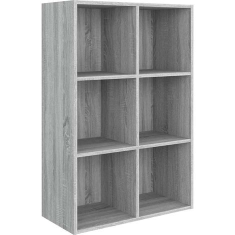 Maison Exclusive - Estantería/Aparador madera contrachapada gris (1/5)