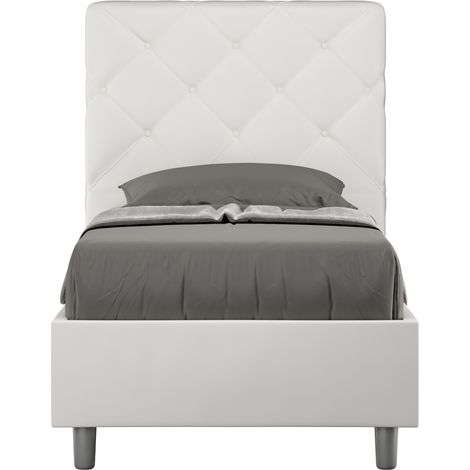 Letto Singolo 80x210 cm Senza Rete Priya Bianco (1/5)