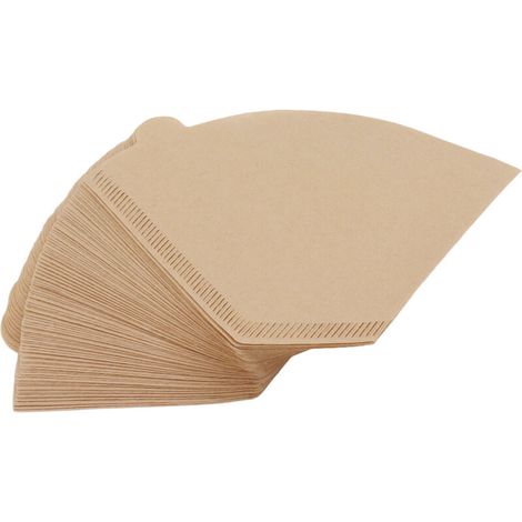 100Pcs 2 to 4 Cup Coffee Filter Fan Shaped Disposable Unbleached Natural Coffee Filter Paper for Cafe Home Kitchen (1/5)