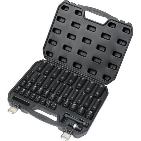 Draper 07106 Draper Hi-TORQ Impact Socket Set, 1/2"" Sq. Dr. (40 Piece)