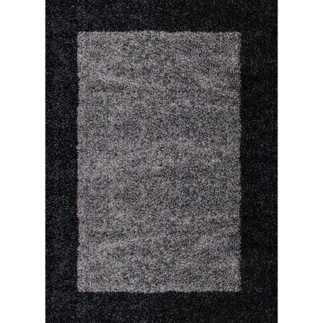 Tapis Shaggy Poils Longs Bicolore (Anthracite - 100x200cm) (1/5)