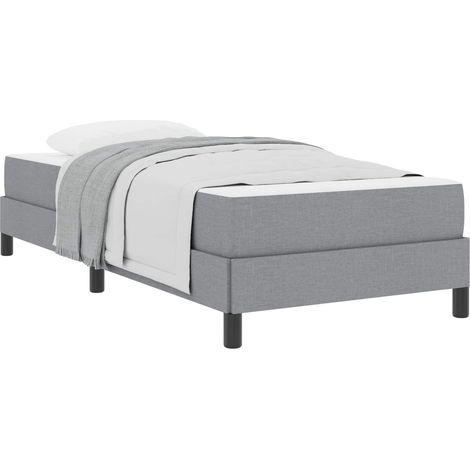 Maison Exclusive - Lit à ressorts avec matelas Gris clair 80 x 200 cm tissu