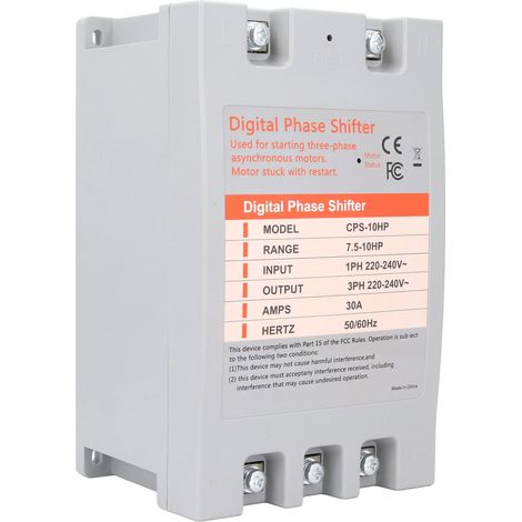 Convertisseur monophasé à triphasé 5,5 à 7,5 kW 30 A pour usage commercial résidentiel 220 à 240 V CA (1/5)