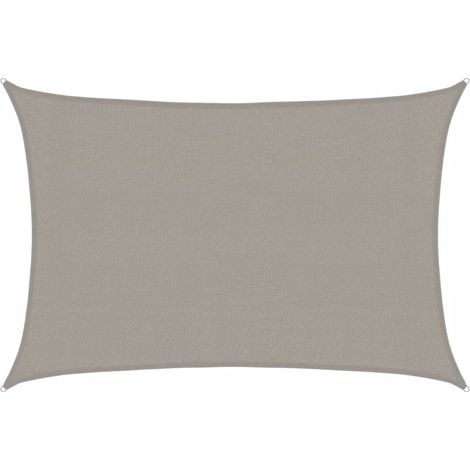 Voile d'ombrage,Voile de parasol,Toile d'ombrage 160 g/m² rectangulaire gris clair 3x4,5 m PEHD CFW21658 (1/5)