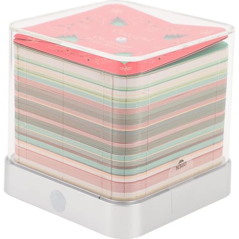 3D-Notizblock, Tischkalender aus geschnitztem Papier mit LED-Beleuchtung für Weihnachten 2026, kompaktes Design 9,9 x 9,9 x 1,3 cm, 635 g, ideale Schreibtischdekoration für Büroangestellte (1/5)