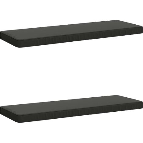 vidaXL 2-Piece Bench Cushions VUGHT 2 pcs 100% Polyester Anthracite