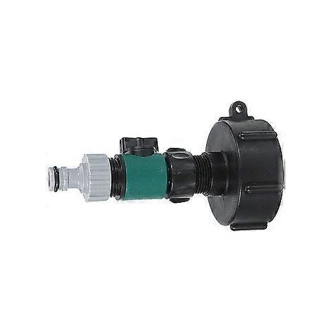 2er-Pack IBC-Wasserschlauchadapter, IBC-Wassertankanschluss S60X6 mit Wasserhahn für landwirtschaftliche Bewässerung, Garten und Balkon (1/5)