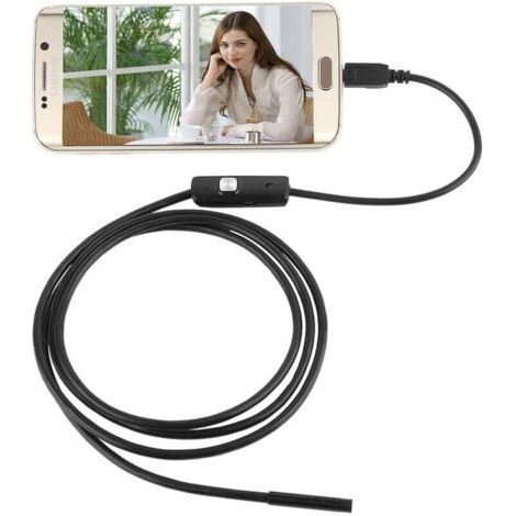Cordon souple de 5,5 mm à 2 m USB Endoscope, caméra HD 2 en 1 USB Inspection Caméra endoscope pour Android (1/4)