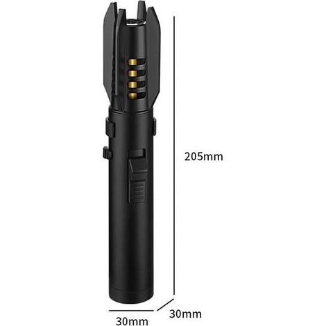 FLITI Matte Black Storm Lighter – Turbo Jet Lighter with Safety Lock and Adjustable Flame, Gas Refillable, Ideal for BBQ, Camping, and Outdoor Use, Elegant and Ergonomic Design (1/5)