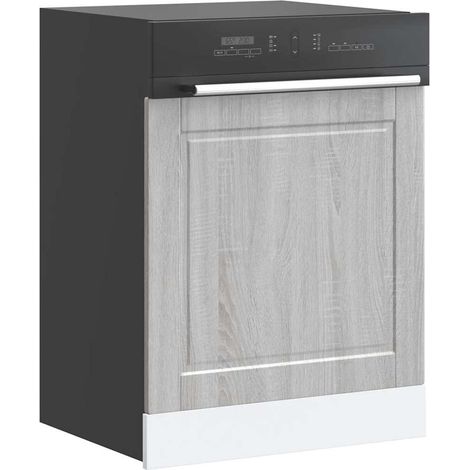 Panel para lavavajillas Porto madera contrachapada gris