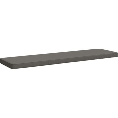 1-Piece Bench Cushion VUGHT 100% Polyester Grey 140 x 40 x 5 cm vidaXL