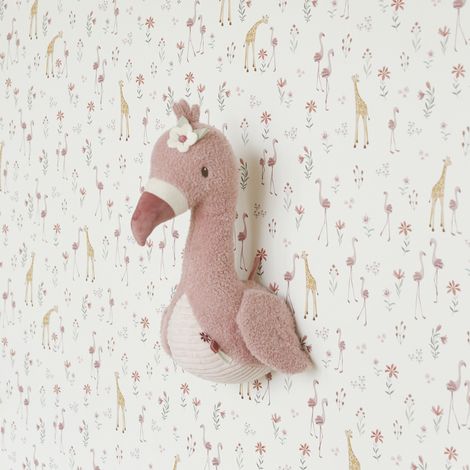Papier peint intissé Safari Bébé girafe 1005 x 52cm Rose, ocre, beige (1/5)