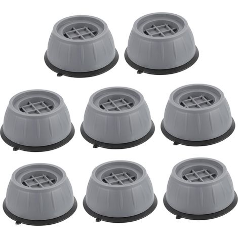 Lot de 8 tapis de sol anti-vibrations antidérapants pour machine à laver, réfrigérateur et sèche-linge (1/5)